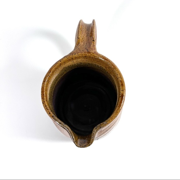 Handmade Kiln fired Short Pitcher Heavy For Size Name Carved In bottom James - Picture 7 of 9